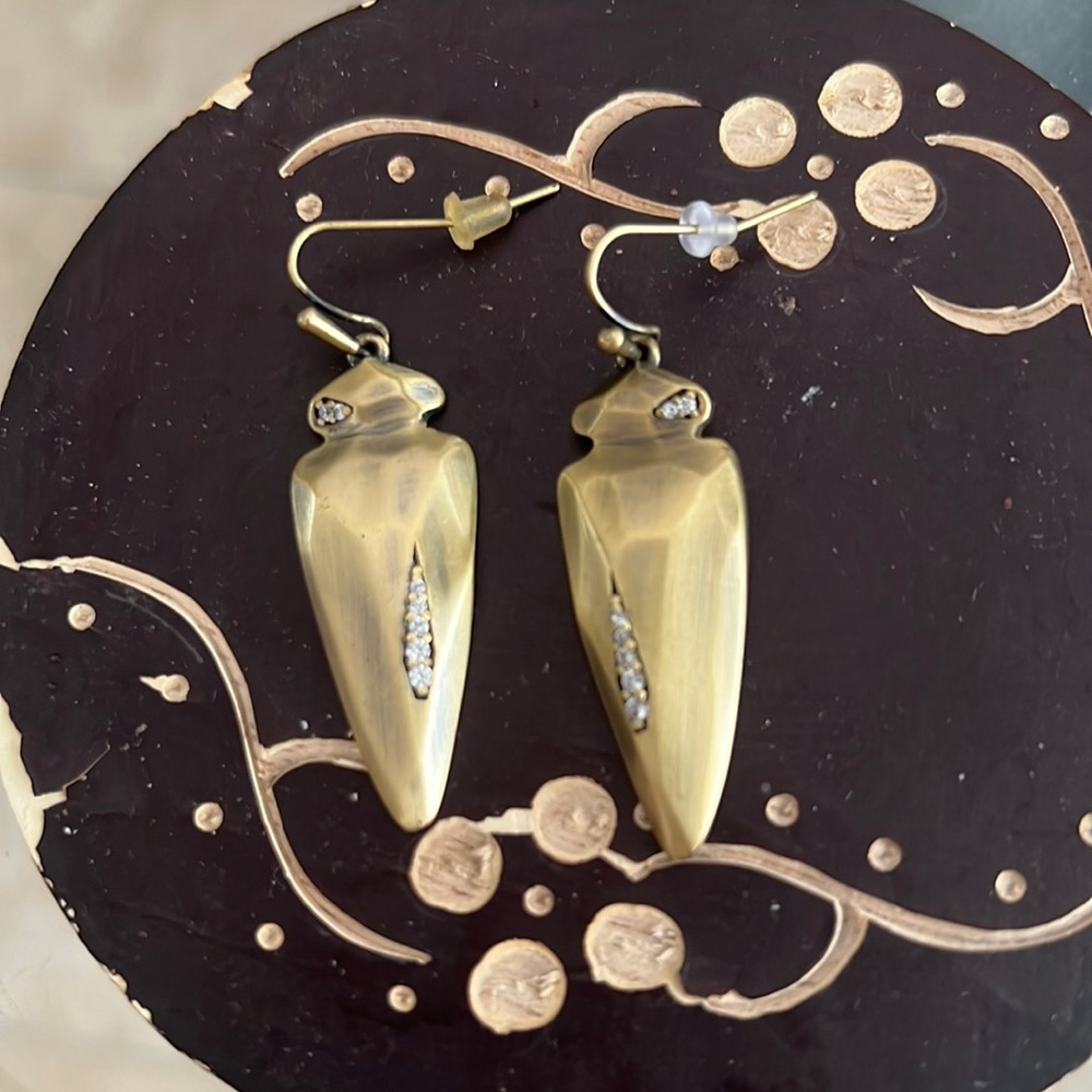 Meeting in the moment Kendra Scott arrowhead pierced earrings!